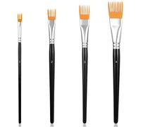 4Pcs Comb Artist Brush Set, Professional Artist Paintbrushes for Acrylic Painting, Paint Brush for Acrylic, Oil and Watercolor