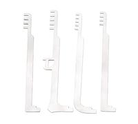 4PCS Comb Lock Picks - Portable Stainless Steel Lock Pick Tools for Firefighting, Locksmith Training, Emergency Repair - Durable Metal Teeth Lockpicking Set