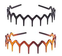 4Pcs Comfortable Shark Tooth Comb Headband Zigzag Hair Band Toothed Headband Women Men Hair Accessory (A#)
