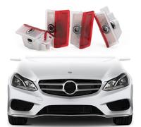 4pcs Compatible with LED Projector for Car Door Mercedes Benz, Chassis Lighting, Car Lighting, Welcome Door Lighting, Logo Projector, Accessories for A B C E M G AMG er