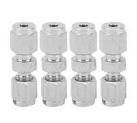 4Pcs Compression Tube Adapter 304 Stainless Steel DoubleFerrule Straight Reducer Union (F3 / F4)