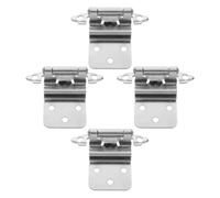 4pcs Concealed Cabinet Door Hinges Soft Close Flush Mount Iron Silver | Hidden Design, Self Closing Action, Smooth Operation, for Wardrobe Doors and Bathroom Cabinets