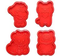 4pcs Cookie Cutter Plastic Biscuit Spring Valentine's Day Baking Tool Set Fondant Cake Decorating Cutter Tool, normal