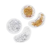 4pcs Cooling Eye Patches Glitter Gel Ice Packs for Eye Care Reusable for Swelling Relief and Hot Cold Therapy for