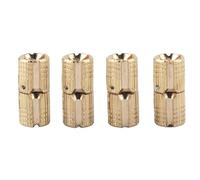 4Pcs Copper Brass Concealed Barrel Hinge, Invisible Cabinet Furniture Hinges Concealed Hinge 8mm 180 Degree Opening Angle for DIY Jewelry Box Cabinet Box