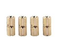 4Pcs Copper Brass Hinges 8mm 10mm 12mm 180 Degree Opening Angle For Furniture Cabinet Small Box Hardware(8mm)