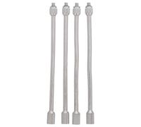 4pcs Copper Flexible Mist Nozzle Extension Rod, 3/16 Thread Bendable | Greenhouse Cooling and Tight Corners, Polished Inner Wall, Silver Finish, Brass and Copper