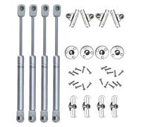 4pcs Copper Hydraulic Spring Hinge Furniture Hardware for Cupboard 40N-200N Adjustable Gas Strut Cabinet Door Lift Support for Cabinets(100N)
