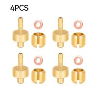 4Pcs Copper Olive Head Oil Needle Spacer Kit For Hope Tech3 E4 | Copper Cnc Brake Fitting Kit For Hope Tech3 V4/E4/X2 Disc Calipers, Olive Head & Oil Needle Set