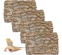 4PCS Cork Terrarium Background 15.7x11.8in Natural Cork Large Bark Climbing Mat Habitat Decoration Chameleons, Lizards, Turtles Glass Jar Decoration