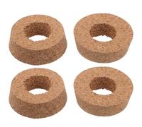 4pcs Cork Vase Stopper with Ventilation Holes | Beige Cork Material with Fine Grain, Crack-resistant Surface, Secure Reusable Design, for Terrarium DIY Projects and Office