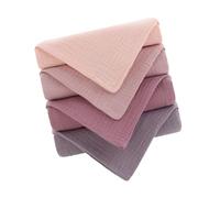 4Pcs Cotton Baby Washcloths Gentle Multipurpose Newborns Square Towel for Face Hands and Body Easy to Clean Baby Burp Cloth Towel