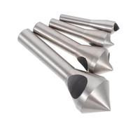 4pcs Countersink Deburring Tool, High Speed Steel Silver Drill Bit | Reduced Chip Clogging and Mess, for Carpenters and Woodworkers, Handheld Drills, Low-speed Trimming