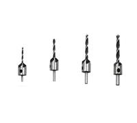 4PCS Countersink Drill Bits Countersunk Head Drilling Bit 3 Tips Woodworking