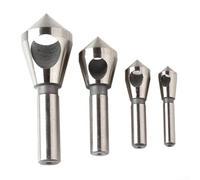 4pcs Countersink Drill Bits for Metal Wood Plastic Chamfering Compatible with Drill Machines and High Speed Steel Material