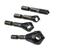 4Pcs Countersink Drill Bits Set HSSCO M35 Cobalt Deburring 90Degree Chamfer Hole Cutting Bit (1-4 2-5 5-10 10-15) for Wood Metal