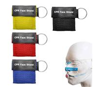 4PCS CPR Face Shields Portable Anti Choking for Rescue Device CPR Mask Keychain Ring Cross-Infection Prevention Mouth-to-Mouth Protection Emergency Device for Preventing Accidents