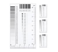 4pcs Crack Measure Gauge Plastic Ruler for Flaw Detection