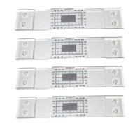 4Pcs Crack Monitor 4" Accurate Screw Mount Transparent Crack Monitoring Gauge with Scale Replacement Portable Acrylic Width Ruler for Detecting Wall Deformation| Construction Tools