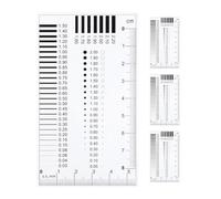 4pcs Crack Monitor Plastic Ruler Flaw Detection Chart Portable