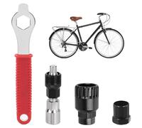 4Pcs Crank Removal Tool, Bike Crank Extractor and Bottom Bracket Remover with 1 Spanner Wrench, Bicycle Crank Arm Extractor Tool for Mountain Bike Bicycle MTB Square Threaded Crankset