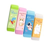 4Pcs Creative Cartoon Styles Big Erasers PVC Rubber Large Eraser for Students Artists Stationery Set Big for Students