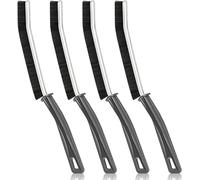 4PCS Crevice Cleaning Brush,Bathroom Gap Cleaning Brush,Small Spaces Groove,Window and Door Hard Bristle Cleaner Brush,Multifunctional crevice cleaning tool for Home Kitchen (BLACK)