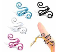 4Pcs Crochet Tension Rings with Storage Box, Adjustable Knitting Thimble Rings Metal Open Yarn Guide Crochet Rings Handmade Crocheting Tool Accessories for Crocheting Knitting Mother's Day Gift