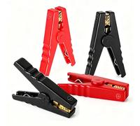 4PCS Crocodile Clamps, 100A Heavy Duty Alligator Clips, Car Battery Clamps, Car Booster Cable Clips for Cars, Trucks, Boats, Ships (Red & Black)