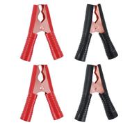4PCS Crocodile Clips Electrical 12v Jumper Leads Clamps Heavy Duty 100a Insulated Alligator Clip Replacement Cable Ends Metal Spring Loaded Battery Charger Clamp for Car Auto Vehicle Boat(Red & Black)