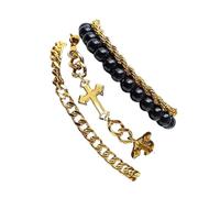 4pcs Crosses Beaded Collection Crosses Bead Bracelets Luxurious Wrsitband Suitable for Festive Occasions Faith Symbol Jewelry