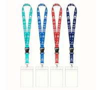 4PCS Cruise Lanyard with Card Holder, Waterproof Badge Holders with Detachable Neck Strap, Durable Lanyard and ID Card Holder for Work, School, Events and Cruise Ship Essentials