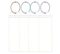 4PCS Cruise Luggage Tag Holder - Waterproof Travel Tags - Clear Suitcase Tags - Zip Seal & Steel Loops - Luggage Accessories for Cruise Ships & Travel