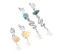 4pcs Crystal Dreadlock Hair Jewellery for Braids Amethyst Alloy