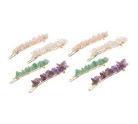 4pcs Crystal Stone Hairpin Hair Accessories for Women Wedding Colorful Hair Clips Hair Pieces for Women Women Hair Clip Hair Barrettes Hair Decor Miss Bangs Metal Crystal Gravel hair ties (Color : As