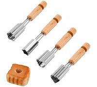 4pcs Cupcake Corer, Stainless Steel Cupcake Hole Cutter for Filling 4 Style Muffin Plunger Cutter Cake Digging Hole Device for Pastry Filler Accessories Baking Tools