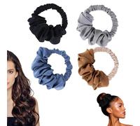 4PCS Curling Scrunchie for Sleep, Heatless Hair Curler Overnight Curls Damage-Free Sleepy Ties Big Hair Scrunchies for Long Hair