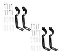 4Pcs Curtain Rod Brackets Adjustable Curtain Rod Holder Drapery Stand Window Hanger Hardware Adjustable Holder Easy Installation Hardware
