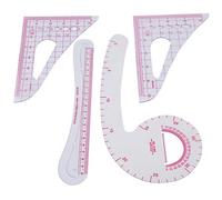 4Pcs Curved Ruler Metric Ruler Plastic Sew French Curve Ruler Sewing Ruler Tailor Ruler Templates Pattern Making for Sewing Drafting Painting DIY Sewing Tools