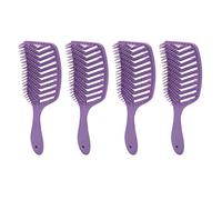 4pcs Curved Vent Hair Brush, Professional Detangling Styling Tool for Men and Women, ABS Material Paddle Brush with Vent Design for Fast Blow Drying and Scalp Massaging