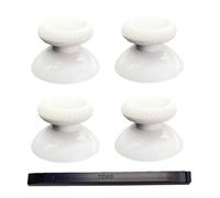 4PCS Custom Analog Thumb Sticks for Meta Quest 3 Controller, Replacement Thumbsticks for Oculus Quest 2 Left Right Controller, VR Accessories Repair Kit Joysticks Buttons for Metaquest Pro - White