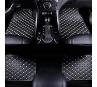 4pcs Custom Car Leather Floor Mats for Foucs 2018-2024 MK4(RHD), Custom Front Rear Row Floor Liners Foot Pad Non Slip Waterproof Protector Accessories,H/Black-beige