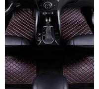 4pcs Custom Car Leather Floor Mats for Suzuki Swift 2010-2017(RHD), Custom Front Rear Row Floor Liners Foot Pad Non Slip Waterproof Protector Accessories,I/Black-red