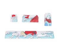 4Pcs Custom Keycaps Cartoon Pattern DIY PTB Keycaps Interesting DIY PTB Keycaps Kit Including Space, ESC, Enter and Numpad Enter Keys for Mechanical Keyboards