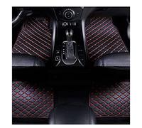 4pcs Custom Leather Car Floor Mats for Nissan Juke 2010-2019 (RHD), Front Rear Row Auto Carpet Waterproof Protection Interior Accessories,B/Black Red