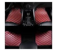 4pcs Custom Leather Car Floor Mats for Nissan Juke 2010-2019 (RHD), Front Rear Row Auto Carpet Waterproof Protection Interior Accessories,F/Wine Red