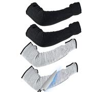 4Pcs Cut Resistant Sleeves with Thumb Hole, 45 cm Arm Protection Sleeves Level 5 HPPE Arm Burn Guard Protector Gardening Sleeves Breathable Cooling Safety Sleeves for Garden Kitchen Farm Work