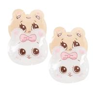 4pcs Cute Animal Portable Ice Pack Mini Cooling for Home Outdoor Use | Cartoon Design, PE and Water Urea Fill, Knock-on Style, Food Cooling Support, Camping Trips and Picnics