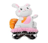 4pcs Cute Cartoon Bunny Foil Balloon with Standing Base, 59 Inch
