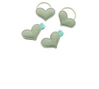 4pcs Cute Children's Love Headband for Girls Tied Ponytail Rubber Band Headband(Green)